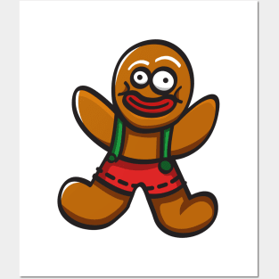 Gingerbread Man Merry Christmas  Holliday Posters and Art